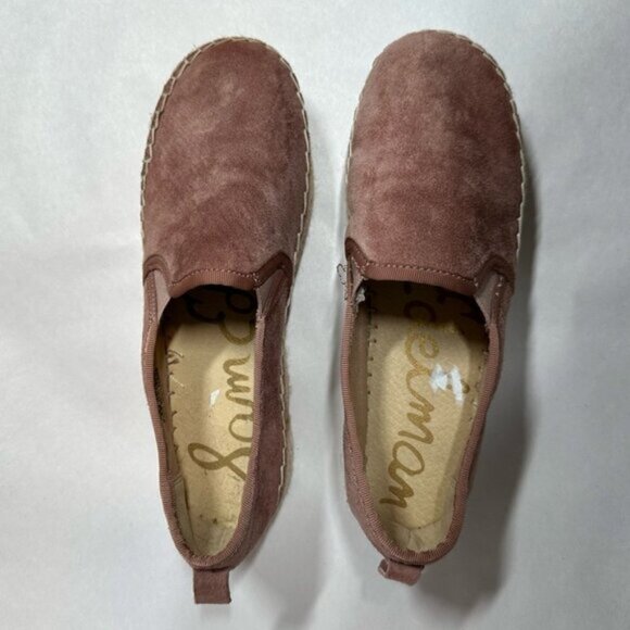 SAM  Edelman Pink Suede Carrin Platform Espadrille Size 6.5 - Picture 10 of 10